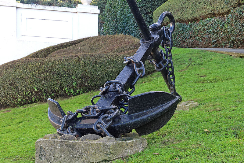 anchor on green lawn
