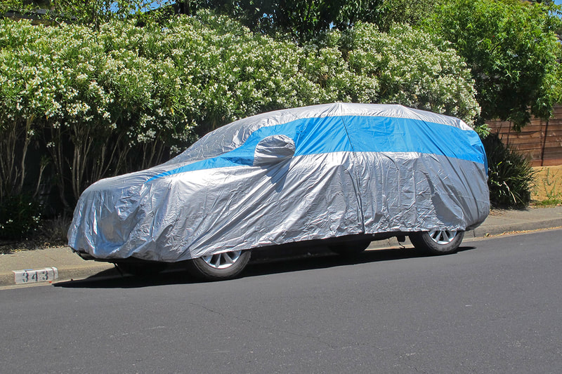 Car with fabric covering