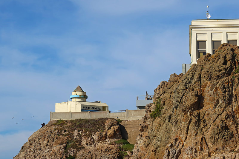 Cliff house and camera obscura at ocean beach