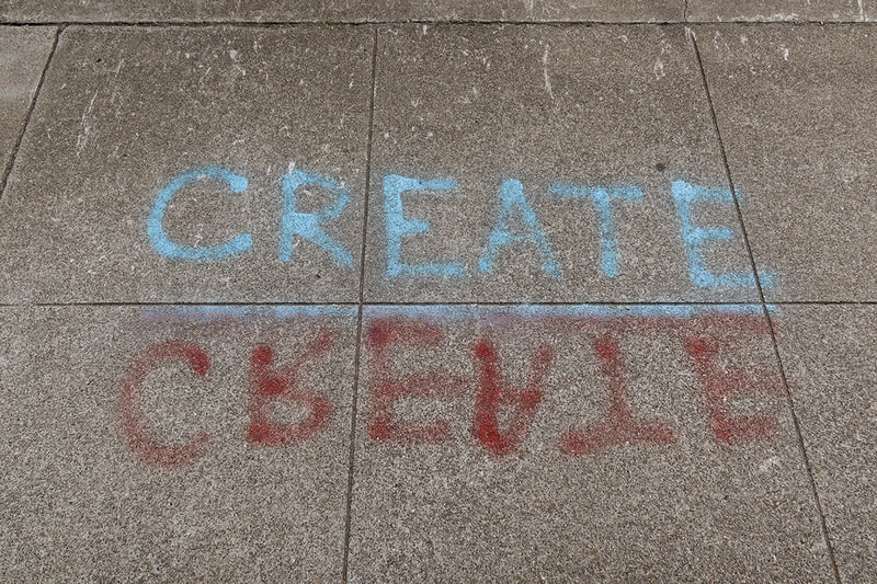 create on sidewalk