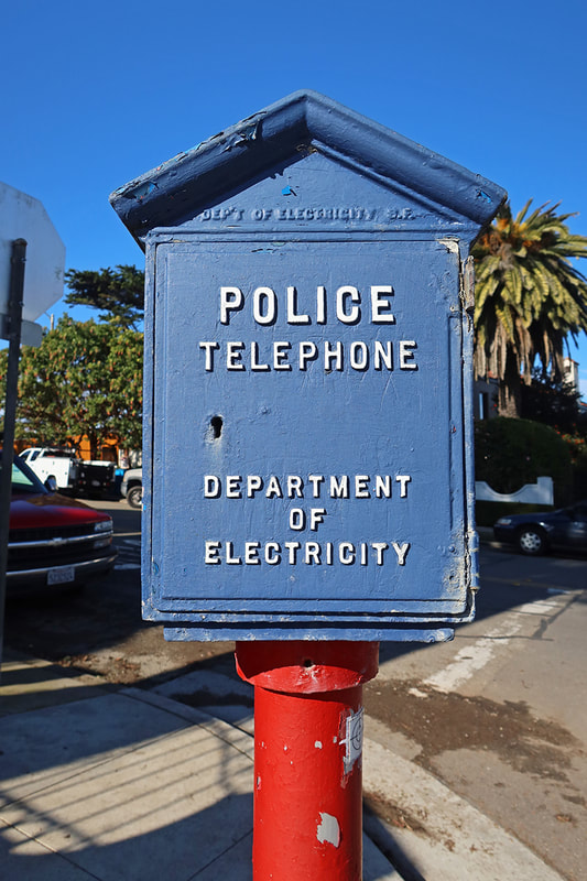 police phone, property of dept of electricity