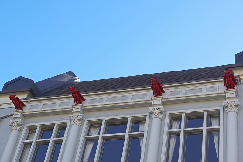 red gargoyle roof