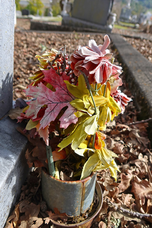 weathered cemetery bouquet 