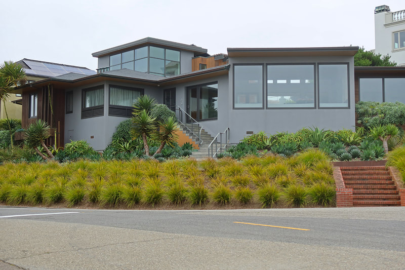 mid century modern house in sea cliff, sf
