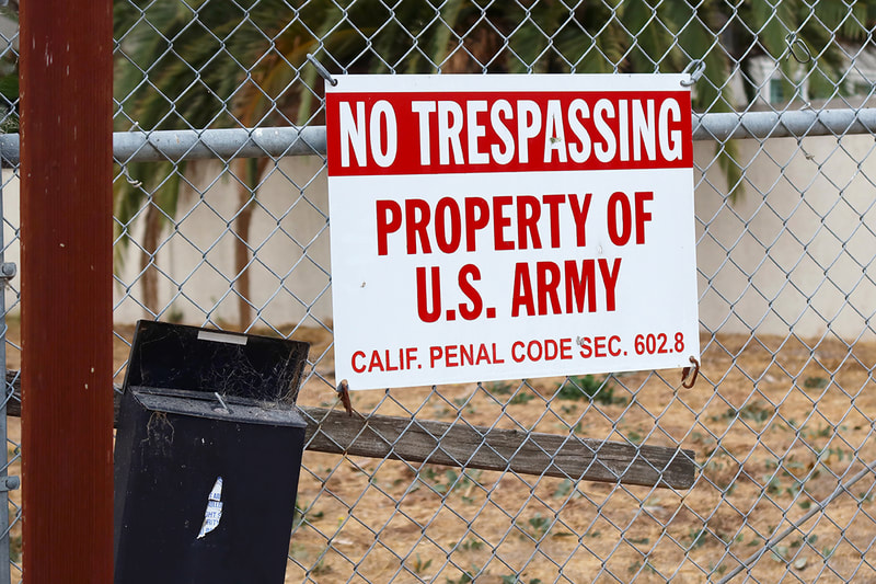 Property of Army sign
