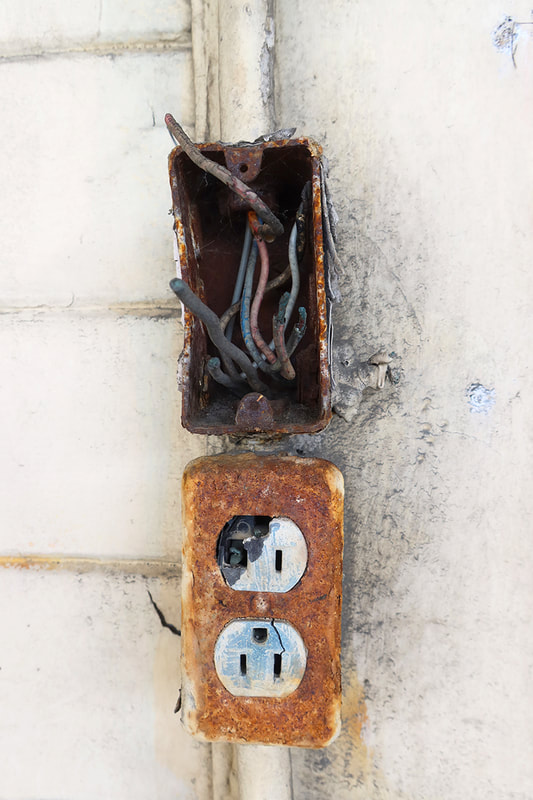 old electric outlet