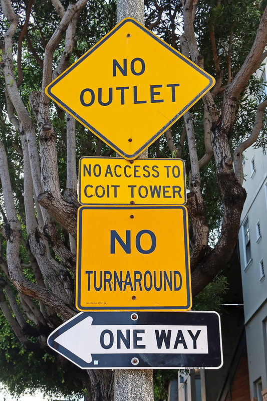 no access or turn around sign