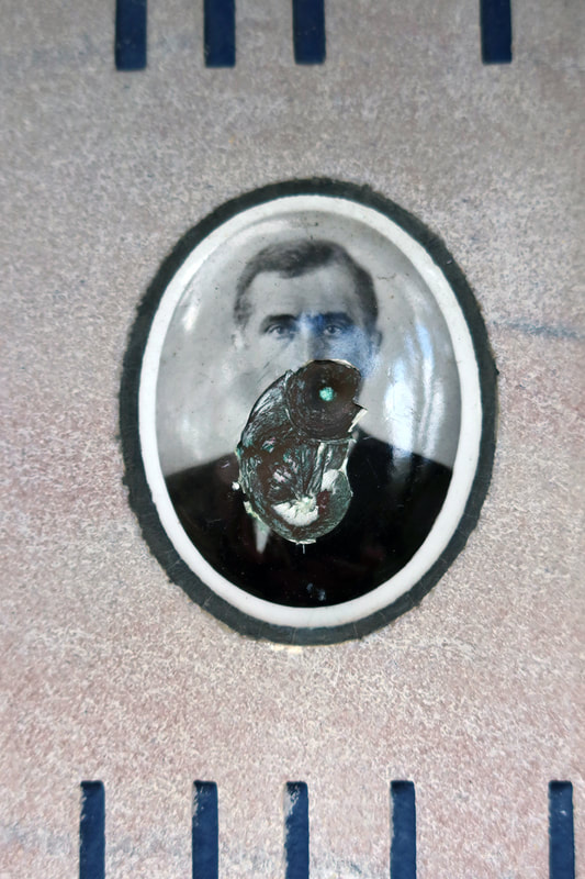 damaged enamel portrait