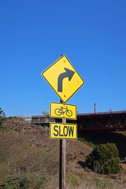 slow bicycle sign