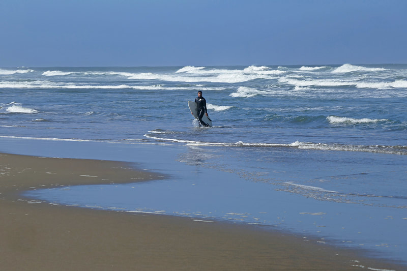 surfer at ocean beach, San Francisco