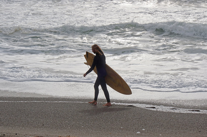 surfer on beach