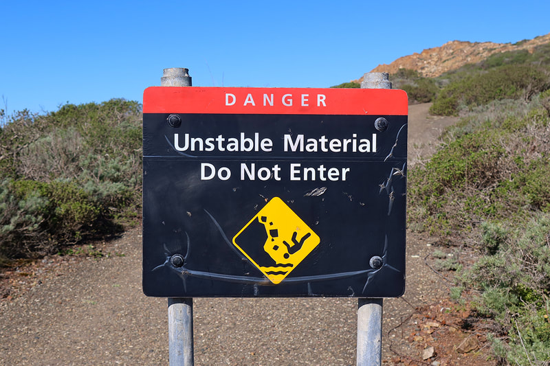 unstable material sign